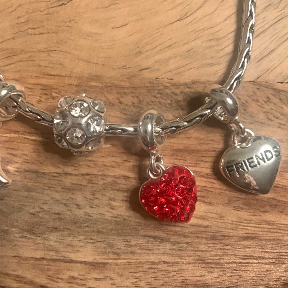 NWOT DaVinci Silver Charm Bracelet with Four Charms - Picture 5 of 14